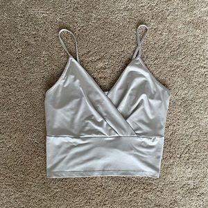 Zara Satin Effect Crop Tank size M